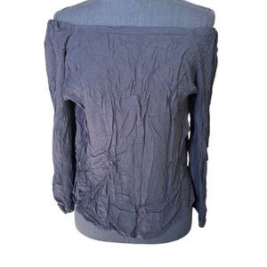 Ava & Viv Women’s Black Off the Shoulder Embroidered Dot Plus Size Blouse 1X